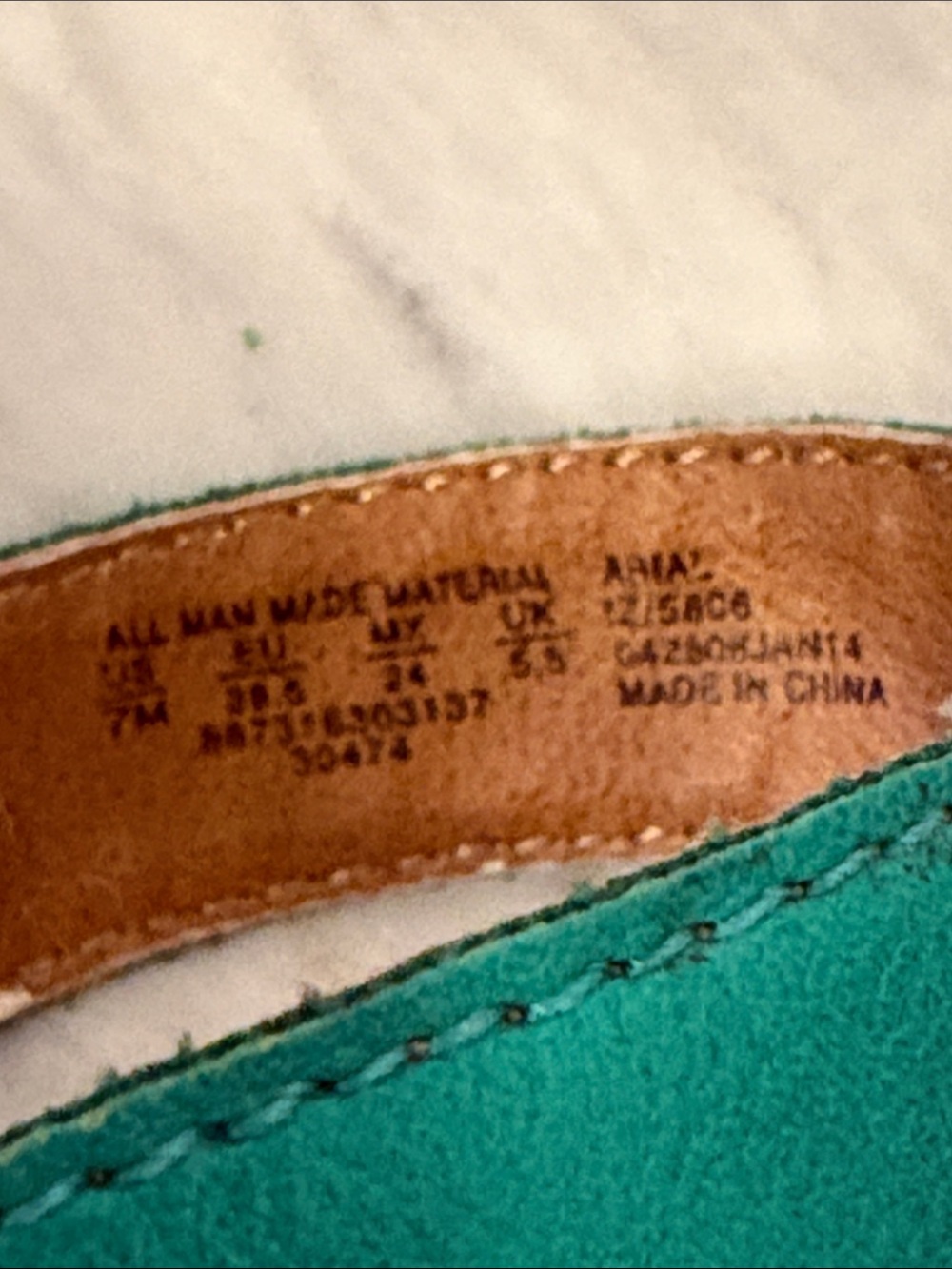 Jaclyn Smith Teal Floral Cork Wedge Sandals size 7 NNT - Picture 9 of 9